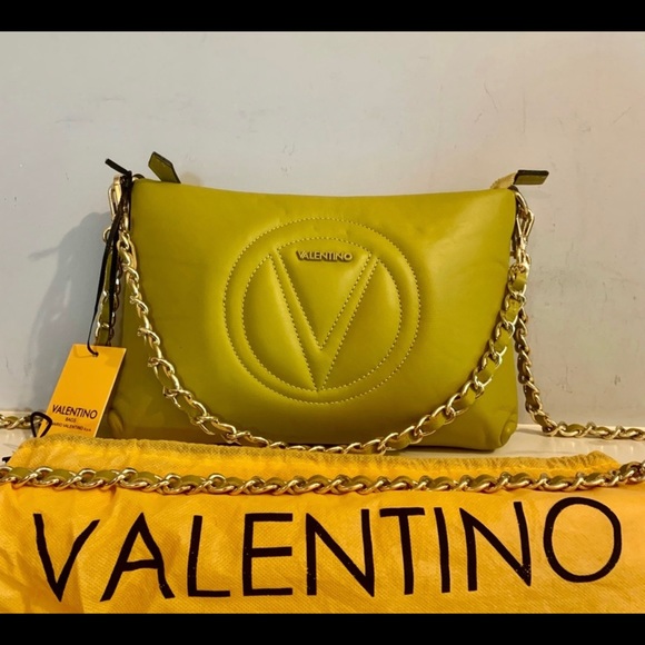 Valentino Handbags - Valentino vanille sauvage lime leather crossbody